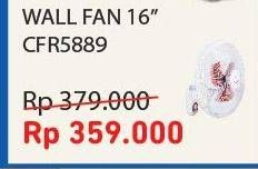 Promo Harga TURBO CFR-5889 | Wall Fan 15 inch  - Courts