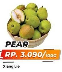 Promo Harga Pear Xiang Lie per 100 gr - Yogya