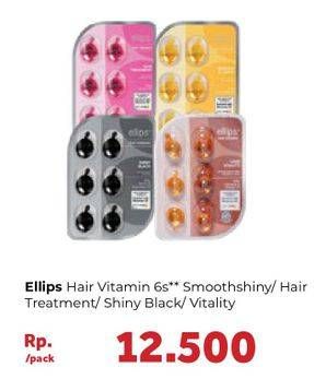 Promo Harga ELLIPS Hair Vitamin Moroccan Oil Smooth Shiny, Moroccan Oil Hair Treatment, Moroccan Oil Shiny Black, Moroccan Oil Hair Vitality 6 pcs - Carrefour