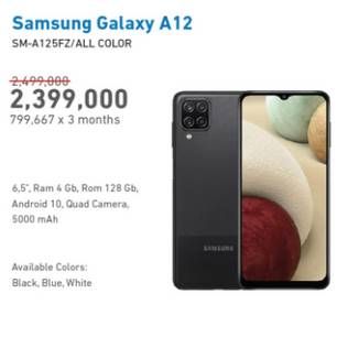 Promo Harga SAMSUNG Galaxy A12 All Variants  - Electronic City