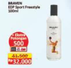 Promo Harga Braven Eau de Parfum Sport Freestyle 100 ml - Alfamart