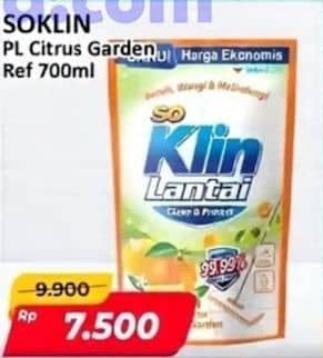 Promo Harga So Klin Pembersih Lantai Citrus Garden 700 ml - Alfamart