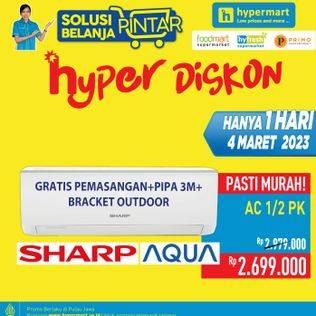 Promo Harga Sharp, AQUA AC 1/2 PK  - Hypermart