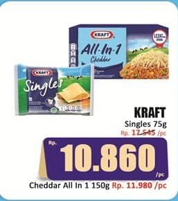 Promo Harga Kraft All in 1 Cheddar 150 gr - Hari Hari