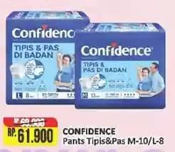 Promo Harga Confidence Adult Pants Tipis & Pas Di Badan L8, M10 8 pcs - Alfamart