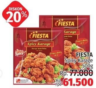 Promo Harga Fiesta Ayam Siap Masak Spicy Karage 500 gr - LotteMart