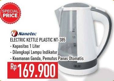 Promo Harga NANOTEC NT-385 Electric Kettle  - Hypermart