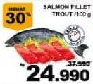 Promo Harga Salmon Fillet Trout per 100 gr - Giant