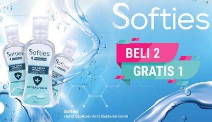 Promo Harga SOFTIES Hand Sanitizer 60 ml - TIP TOP