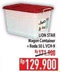 Promo Harga LION STAR Wagon Container + Roda VCH-9  - Hypermart