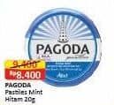 Promo Harga Pagoda Pastiles Mint Hitam 20 gr - Alfamart