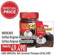 Promo Harga INDOCAFE Coffee Original Blend Ref 180gr/Botol 200gr  - Hypermart