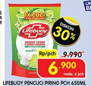 Promo Harga Lifebuoy Pencuci Piring 650 ml - Superindo