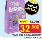 Promo Harga YUMMY BITES Beberoll Blueberry, Cheese 40 gr - Superindo