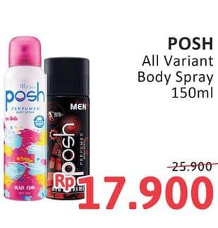 Promo Harga Posh Perfumed Body Spray All Variants 150 ml - Alfamidi