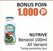 Promo Harga NUTRIVE BENECOL Smoothies All Variants per 2 botol 100 ml - Alfamidi