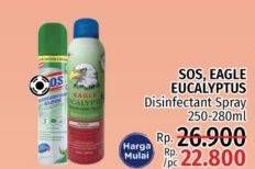 Promo Harga SOS/ EAGLE Disinfectant Spray 250-280 mL  - LotteMart