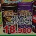 Promo Harga DELFI TWISTER Wafer Stick Black Cocoa, Choco 300 gr - Giant