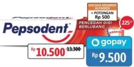 Promo Harga PEPSODENT Pasta Gigi Pencegah Gigi Berlubang 225 gr - Alfamidi