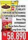 Promo Harga Gold Rice/ FS Melati/ Topi Koki Setra Ramos/ Topi Koki Slyp Kuning/ Hypermart Beras 5kg  - Hypermart