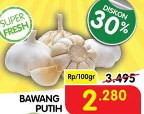 Promo Harga Bawang Putih per 100 gr - Superindo