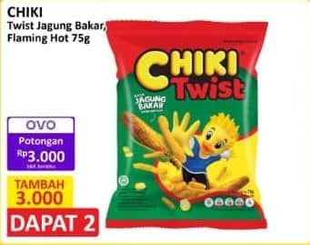 Promo Harga Chiki Twist Snack Jagung Bakar, Flaming Hot 75 gr - Alfamart