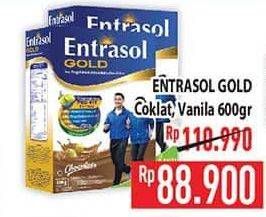 Promo Harga Entrasol Gold Susu Bubuk Chocolate, Vanilla 600 gr - Hypermart