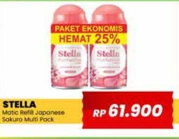 Promo Harga Stella Matic Refill Sakura 225 ml - Yogya
