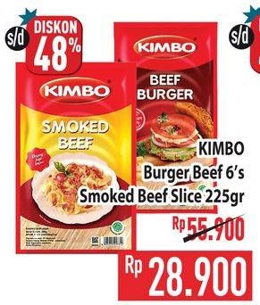Promo Harga Kimbo Burger Sandwich/Kimbo Smoked Beef Slice   - Hypermart