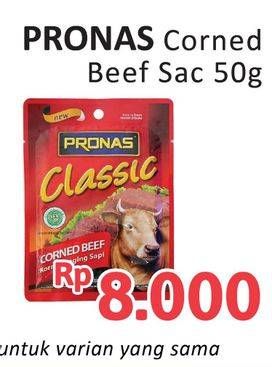 Promo Harga Pronas Corned Beef 50 gr - Alfamidi