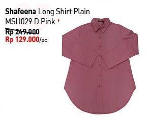 Promo Harga SHAFEENA Long Shirt Plain MSH029 DPINK  - Carrefour