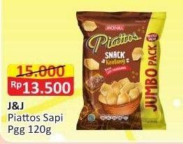 Promo Harga PIATTOS Snack Kentang Sapi Panggang 120 gr - Alfamart