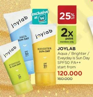 Promo Harga JOYLAB Sun-Day Aqua, Brighter, Everyday  - Watsons