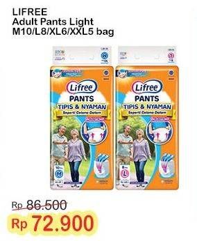 Promo Harga Lifree Popok Celana Tipis & Nyaman Bergerak XXL5, L8, M10, XL6 5 pcs - Indomaret