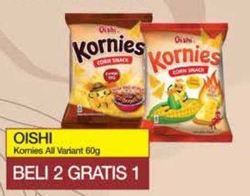 Promo Harga Oishi Kornies Corn Snack All Variants 60 gr - Yogya