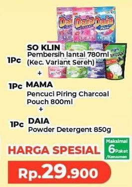 So Klin Pembersih Lantai/Mama Pencuci Piring/Daia Powder Detergent