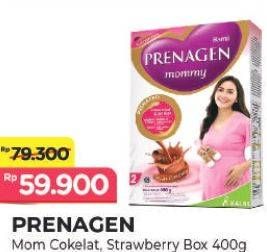 Promo Harga Prenagen Mommy Velvety Chocolate, Lovely Strawberry 400 gr - Alfamart