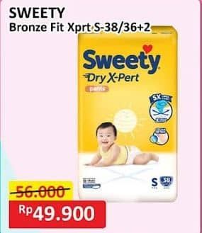 Promo Harga Sweety Bronze Pants Dry X-Pert S36+2 38 pcs - Alfamart