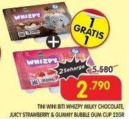 Promo Harga Tini Wini Biti Whizpy Milky Chocolate, Juicy Strawberry, Gummy Bubble Gum 22 gr - Superindo