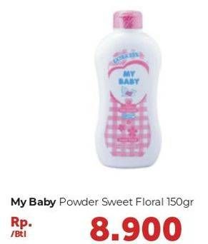 Promo Harga MY BABY Baby Powder Sweet Floral 150 gr - Carrefour