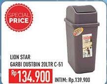 Promo Harga LION STAR Dustbin Garbi 20000 ml - Hypermart