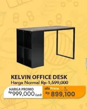 Promo Harga Kelvin Office Desk 120 X 75 X 60 Cm  - Carrefour