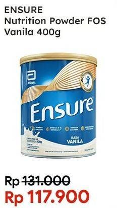 Promo Harga ENSURE Nutrition Powder FOS Vanila 400 gr - Indomaret