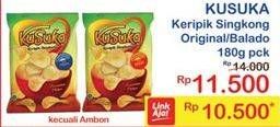 Promo Harga KUSUKA Keripik Singkong Original, Balado 180 gr - Indomaret