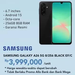 Promo Harga Samsung Galaxy A26 5G 8/256 GB  - Carrefour