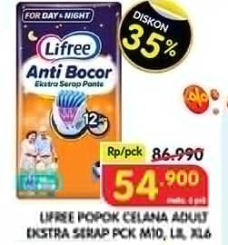 Promo Harga Lifree Popok Celana Ekstra Serap M10, L8, XL6 6 pcs - Superindo