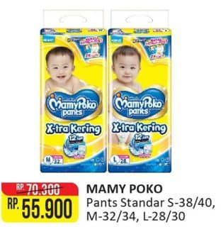 Promo Harga Mamy Poko Pants Xtra Kering L28, L30, M32, M34, S38, S40 28 pcs - Alfamart