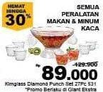 Promo Harga KIM GLASS Punch Bowl Diamond 27 pcs - Giant