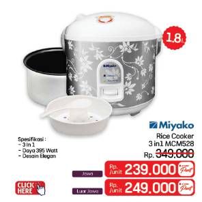 Promo Harga Miyako MCM 528 | Magic Com 1800 ml - LotteMart