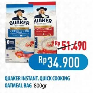 Promo Harga Quaker Oatmeal Instant 800 gr - Hypermart